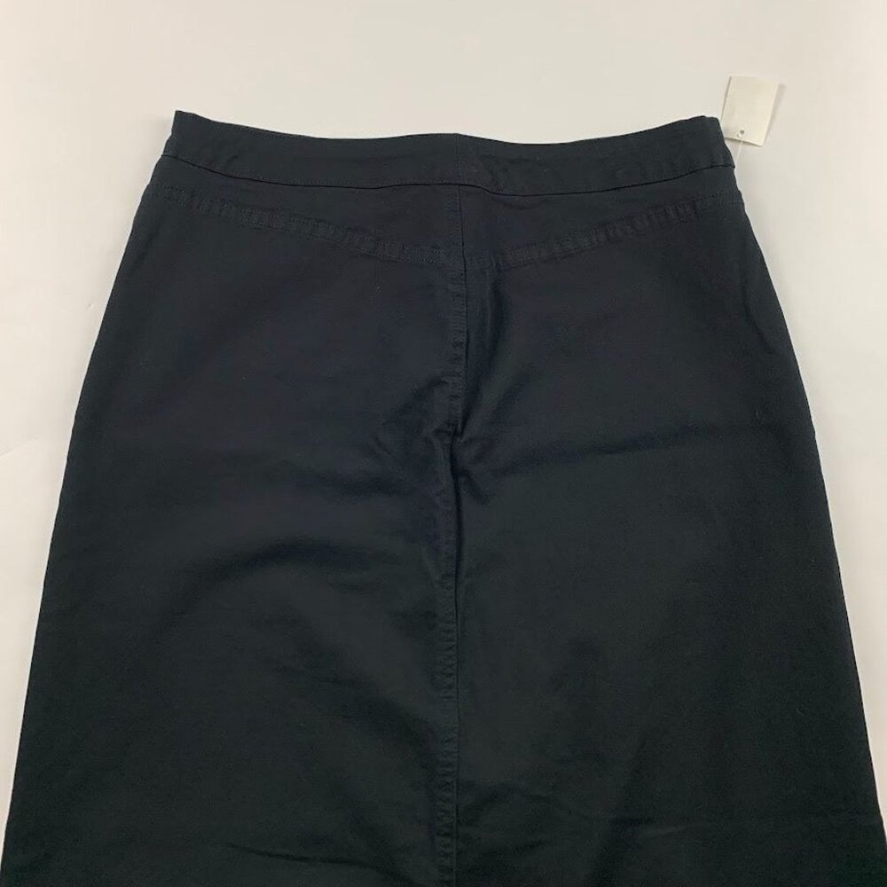 GAP Vintage 2000 Black Stretch Canvas Split Front Maxi Skirt 12 New - Picture 8 of 8